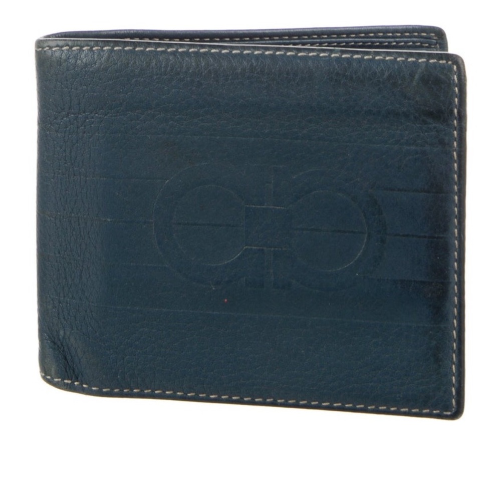 Salvatore Ferragamo Men's Blue Leather Wallet